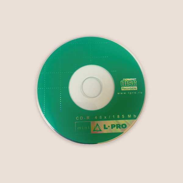 Диск CD-R mini L-PRO 80mm 185Mb 48x 30 шт/уп